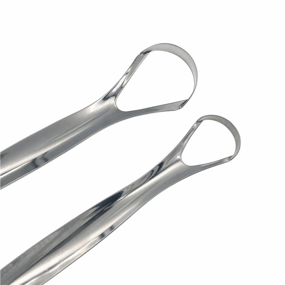 Stainless Steel Tongue Scraper Cleaner Fresh Breath Cleaning Coated Tonguetoothbrush Oral Hygiene Care Tools，Dropshipping